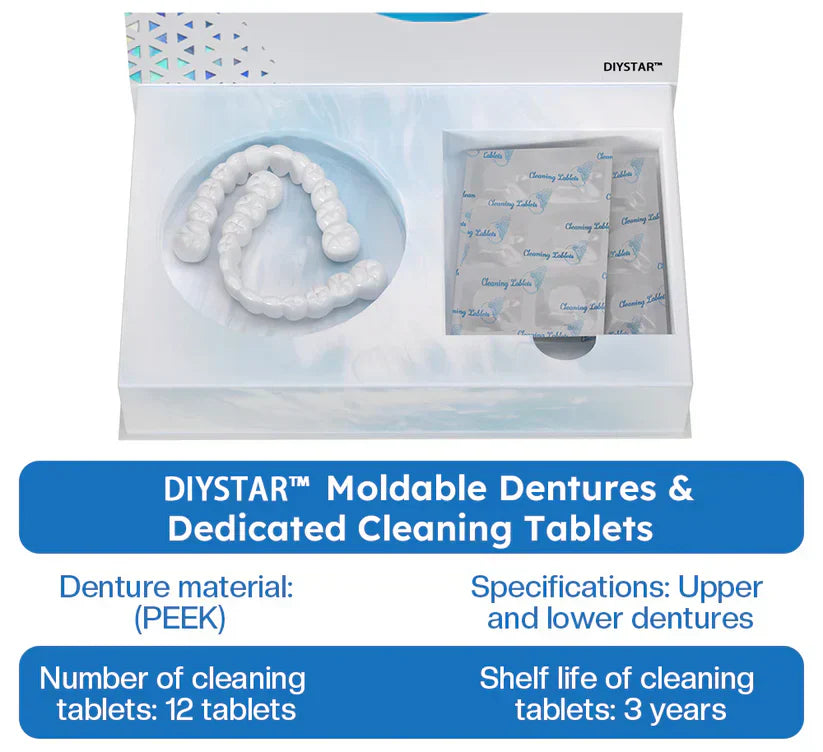 ✅Official Store | DIYSTAR™ Moldable Dentures and Dedicated Cleaning Tablets 🧑🏽⚕️Obtain American Dental Association (ADA) Certification 🎁 🎁