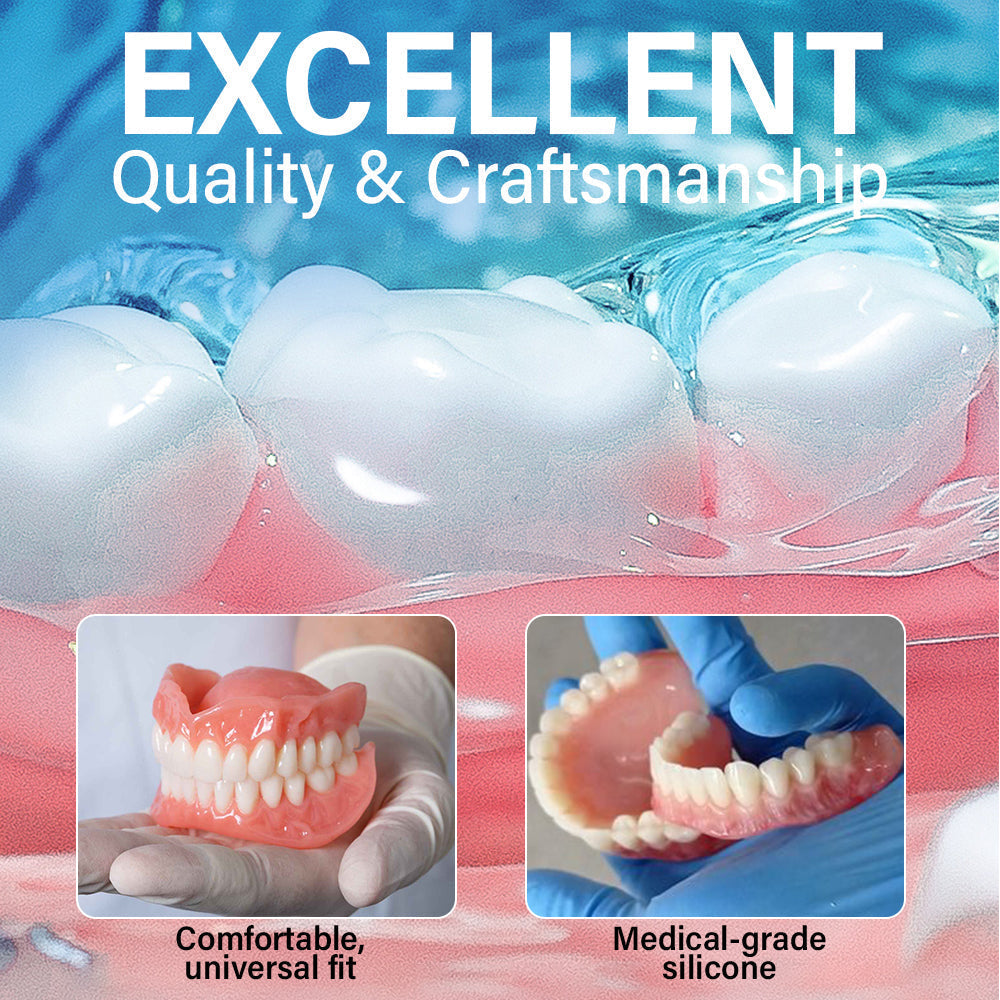 ✅ Made and Shipped from the US | Suction-fit Complete Denture🦷