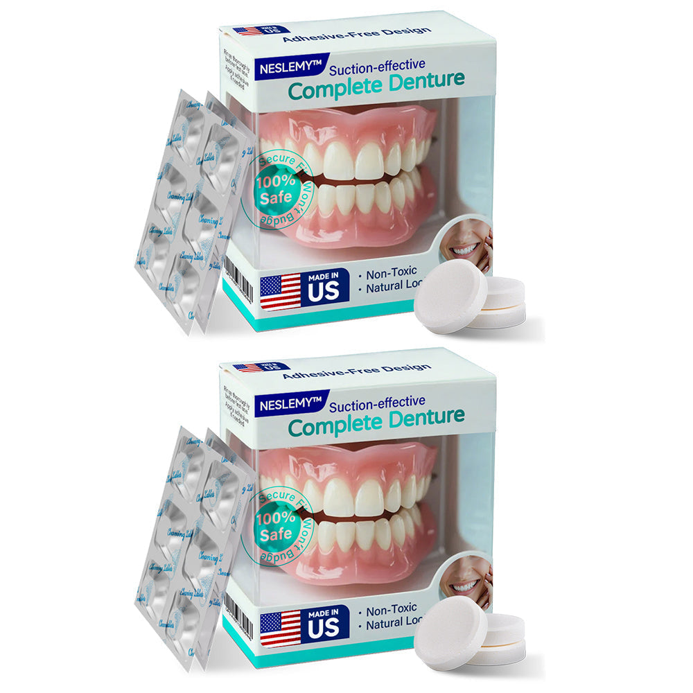 ✅ Made and Shipped from the US | Suction-fit Complete Denture🦷