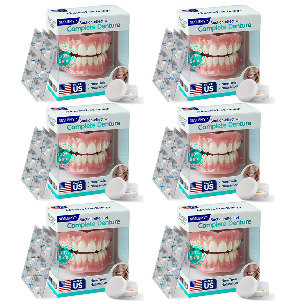 ✅ Made and Shipped from the US | Suction-fit Complete Denture🦷